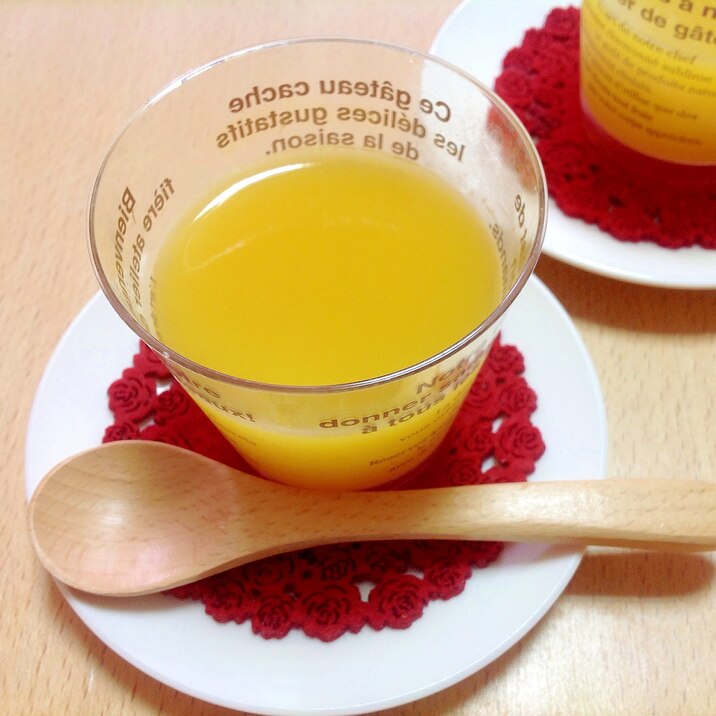 ♪オレンジジュースで簡単ゼリー(^○^)